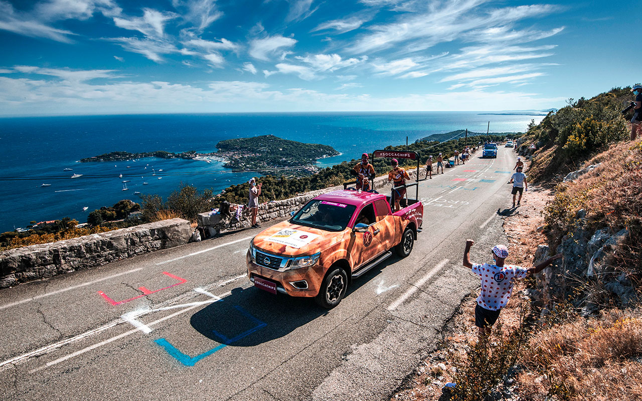 Support de communication Luc Salsedo pour le Tour de France – étape de Nice
