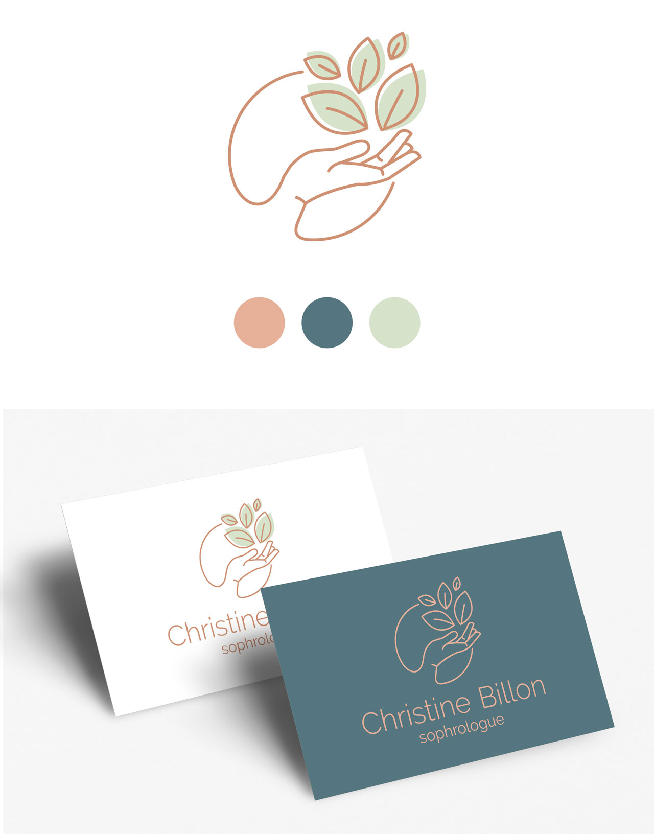 logo et carte de visite cabinet de sophrologie