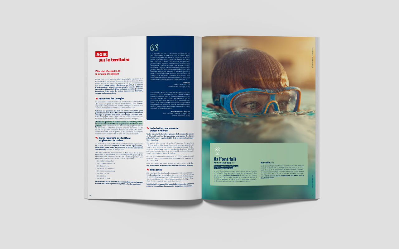 Mise en page intérieure du livre blanc Veolia