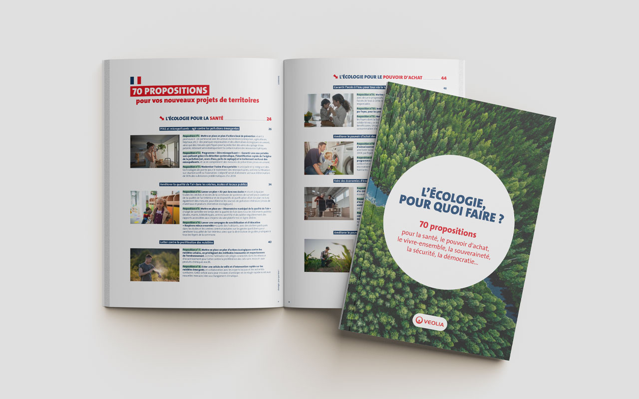 Couverture du livre blanc Veolia « L’écologie pour quoi faire »