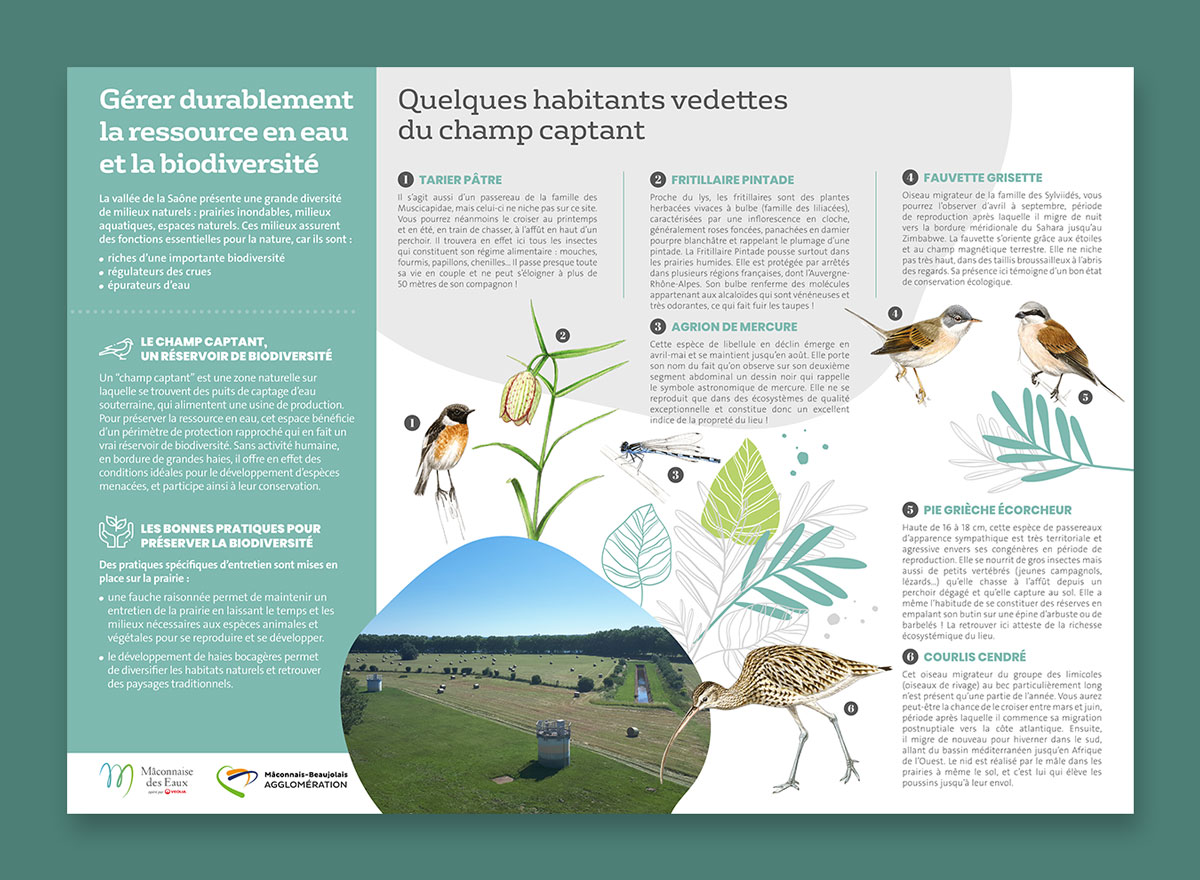 Panneau pédagogique sur la biodiversité
